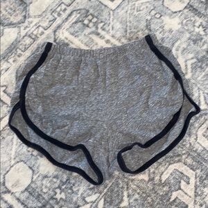 Brandy Melville Gray Athletic Shorts with Black Trim